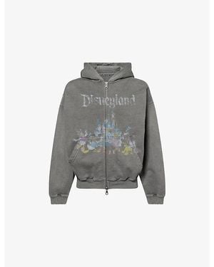 Cole Buxton X Disney Faded-Print Cotton-Jersey Hoodie - Gray