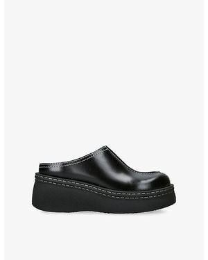 Miista Mego Leather Mules - Black