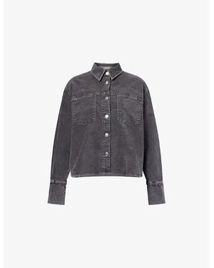 Samsøe & Samsøe Regular-Fit Sofie Cotton-Corduroy Shirt - Blue