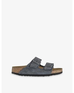 Birkenstock Arizona Two-Strap Suede Sandals - Blue