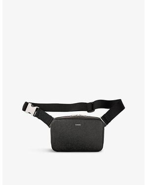 Sandro Logo-Embossed Small Leather Bag - Black