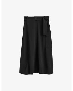 スカート Joseph Pernette Midi Skirt With Concealed Fastening JOSEPH Pernette Midi Skirt With Concealed Fastening in Black
