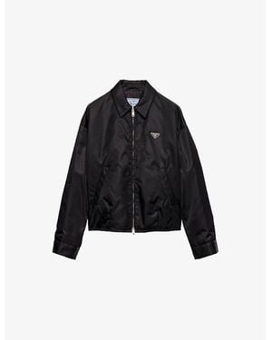 Prada Re-Nylon Pointed-Collar Blouson Jacket - Black