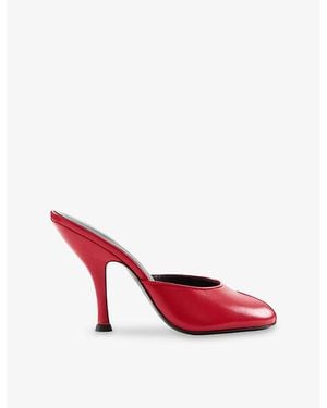 Jude Date 105 Leather Mules - Red