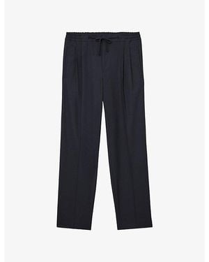 Reiss Found Relaxed-Fit Stretch-Woven Trousers - Blue