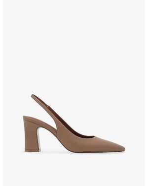 Reiss Lorena Suede Slingback Courts - Brown