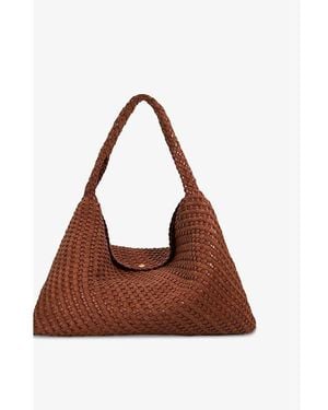 Dune Deliberate Xl Woven Shoulder Bag - Brown