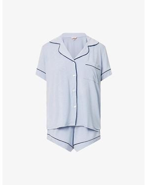 Eberjey Gisele Relaxed Short Modal-Jersey Pyjama Set - Blue