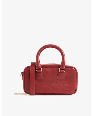 Whistles Lois Bowling Leather Cross-Body Bag - Red