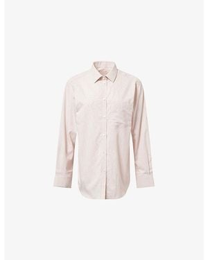 RÓHE Frames Classic Pinstripe Woven Shirt - Pink