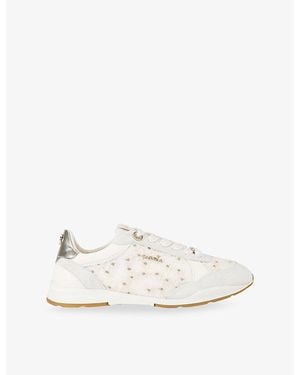 Carvela Kurt Geiger Attivo Woven Trainers - White