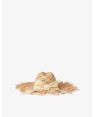 Jimmy Choo Thalia Small Raffia Hat - Natural