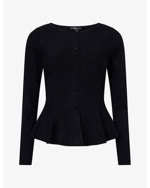 Rails Diane Peplum Knitted Cardigan - Black