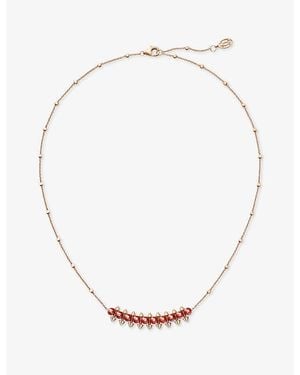 Cartier Clash De 18Ct Rose- And Dyed Agate Necklace - Metallic
