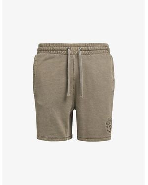 GYMSHARK Premium Legacy Logo-Embroidered Cotton-Jersey Shorts - Green