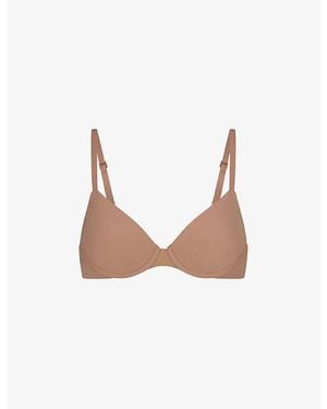 Skims Fits Everybody Stretch-Woven T-Shirt Bra - Multicolour