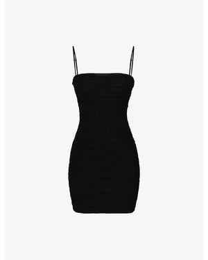 House Of Cb Ella Stretch-Mesh Mini Dress Xs (A-C Cup) - Black