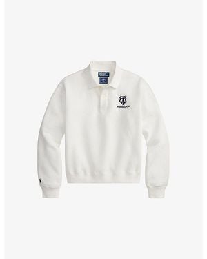 Polo Ralph Lauren X Wimbledon Logo-Embroidered Cotton Sweatshirt - White
