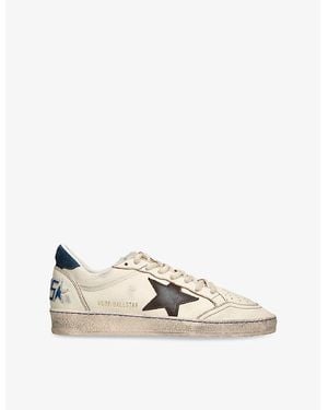 Golden Goose Ball Star Leather Low-Top Trainers - Natural