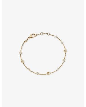 Astley Clarke Polaris North Star 18Ct-Plated Sterling- And Sapphire Station Bracelet - White