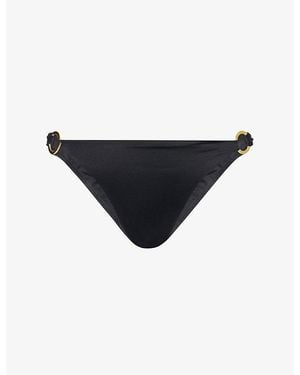 Away That Day Sorrento Ruched Bikini Bottoms - Black