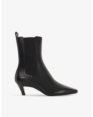 Dune Odele Heeled Leather Chelsea Ankle Boots - Black