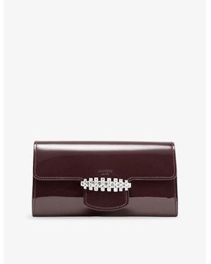 Jimmy Choo Bing Patent-Leather Wallet-On-Chain - Purple