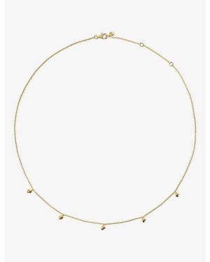 Monica Vinader Fragments Asymmetric 18Ct-Plated Vermeil Sterling- Chain Necklace - Metallic