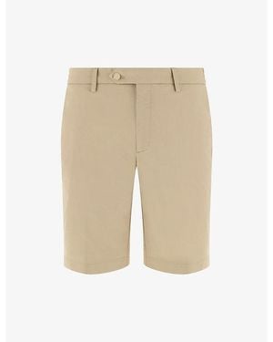 BOGGI Straight-Leg Regular-Fit Stretch-Cotton Bermuda Shorts - Natural