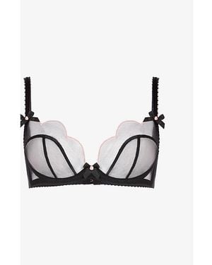 Agent Provocateur Lorna Scalloped Mesh Underwired Bra - Black