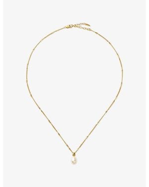Missoma Twisted-Chain 18Ct Vermeil And Baroque Pearl Pendant Necklace - Metallic