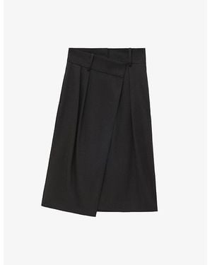 Loewe Wrap-Front High-Waist Cotton-Blend Mini Skirt - Black