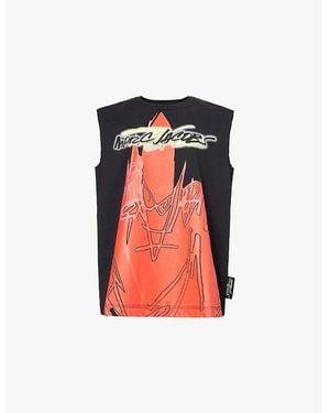 Marc Jacobs X Futura Graphic-Print Round-Neck Cotton Tank Top - Red