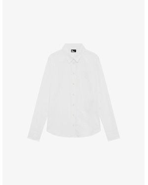 The Kooples Collared Long-Sleeve Cotton Shirt - White