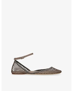 Christopher Esber Minette Mesh Ballet Flats - White