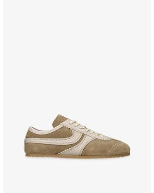 Dries Van Noten Dustin Leather Trainers - Natural