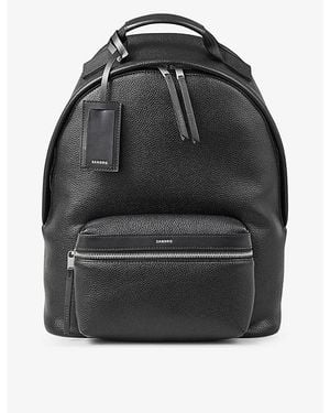 Sandro Padded Shoulder-Strap Coated-Canvas Backpack - Black