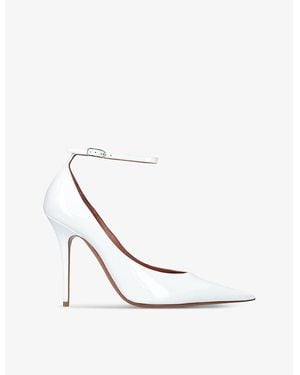 AMINA MUADDI Anok 105 Patent-Leather Pumps - White