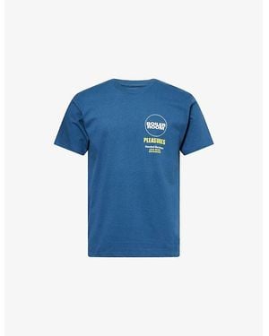 BOILER ROOM Turntable Short-Sleeves Cotton-Jersey T-Shirt - Blue