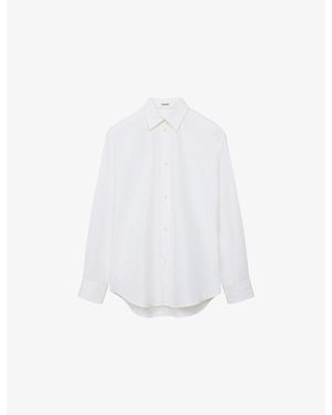 Loewe Logo-Embroidered Cotton Shirt - White