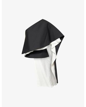 RÓHE Frames Off-Shoulder Draped Wool And Silk Top - Black