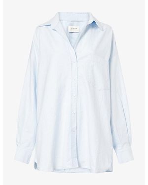 Dissh Rhea 2.0 Oversized Cotton Shirt - Blue