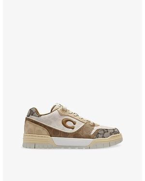 COACH Soho Signature Coated-Canvas Sneakers - Natural