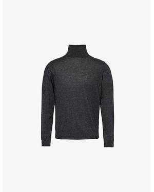 dunhill Roll-Neck Long-Sleeve Cashmere Jumper - Black