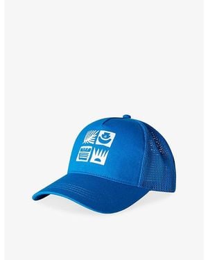 Benetton Printed Cotton Mesh Baseball Cap 6-14 Years - Blue