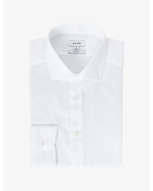 Reiss Remote Slim-Fit Long-Sleeve Cotton Shirt - White