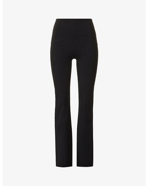 Spanx Booty Boost Flared-Leg High-Rise Stretch-Woven Leggings - Black