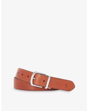 Polo Ralph Lauren Logo-Embossed Reversible Leather Belt - Red