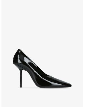 Victoria Beckham Square-Toe 100 Leather Court Shoes - Black