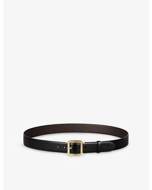 Cartier Santos De Reversible Leather Belt - Black